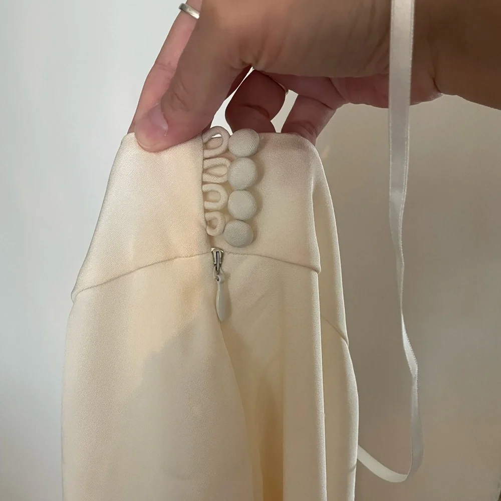 J Crew halter backless silk gown